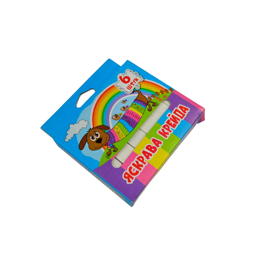 Мел белый  JUMBO 6 шт  iTEM, квадратный, уп.картон