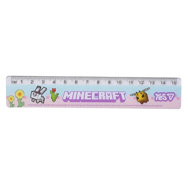 Линейка 15 см пластик Yes, Minecraft.Spring