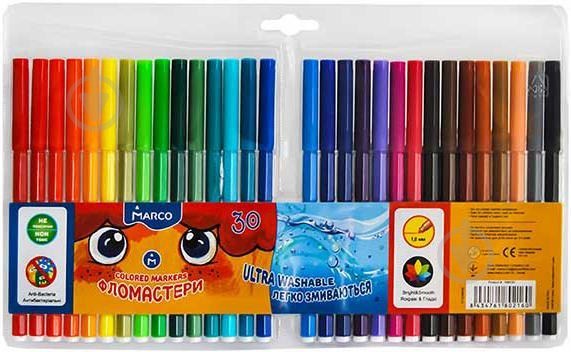 Фломастеры Marco Super Washable 30 цв