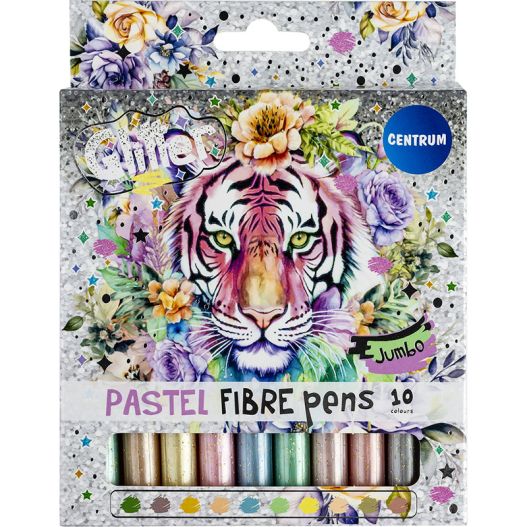 Фломастеры Centrum Pastel Glitter 10 цв