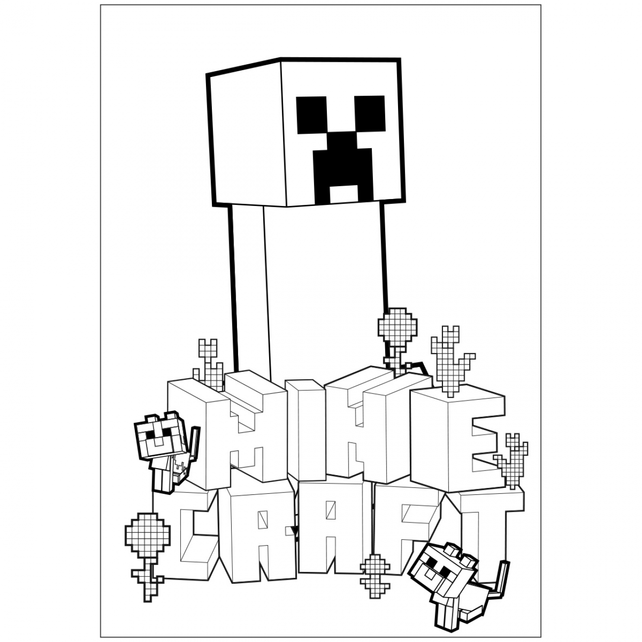 Раскраска А4 Yes Minecraft_2