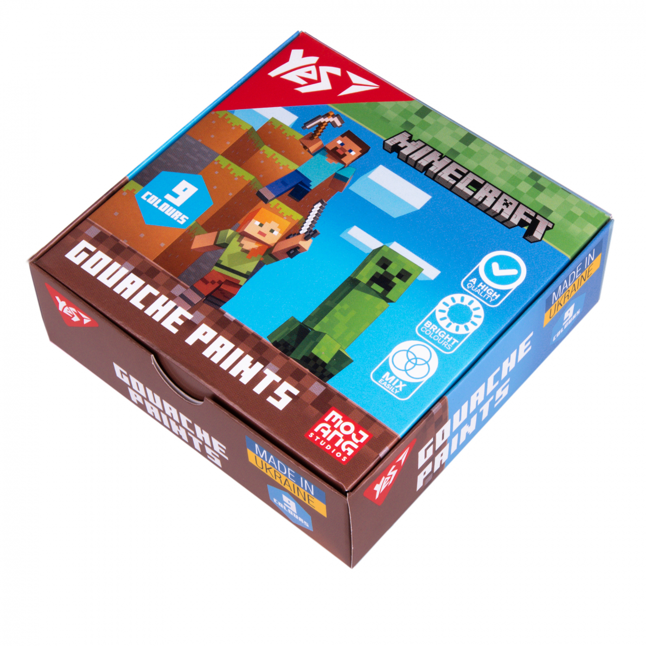 Гуашь Yes Minecraft 9цв/20мл
