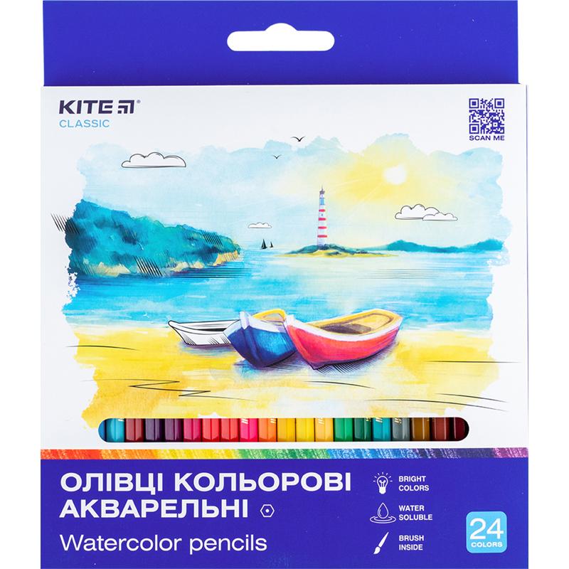 Карандаши акварель Kite Classic  24 цв