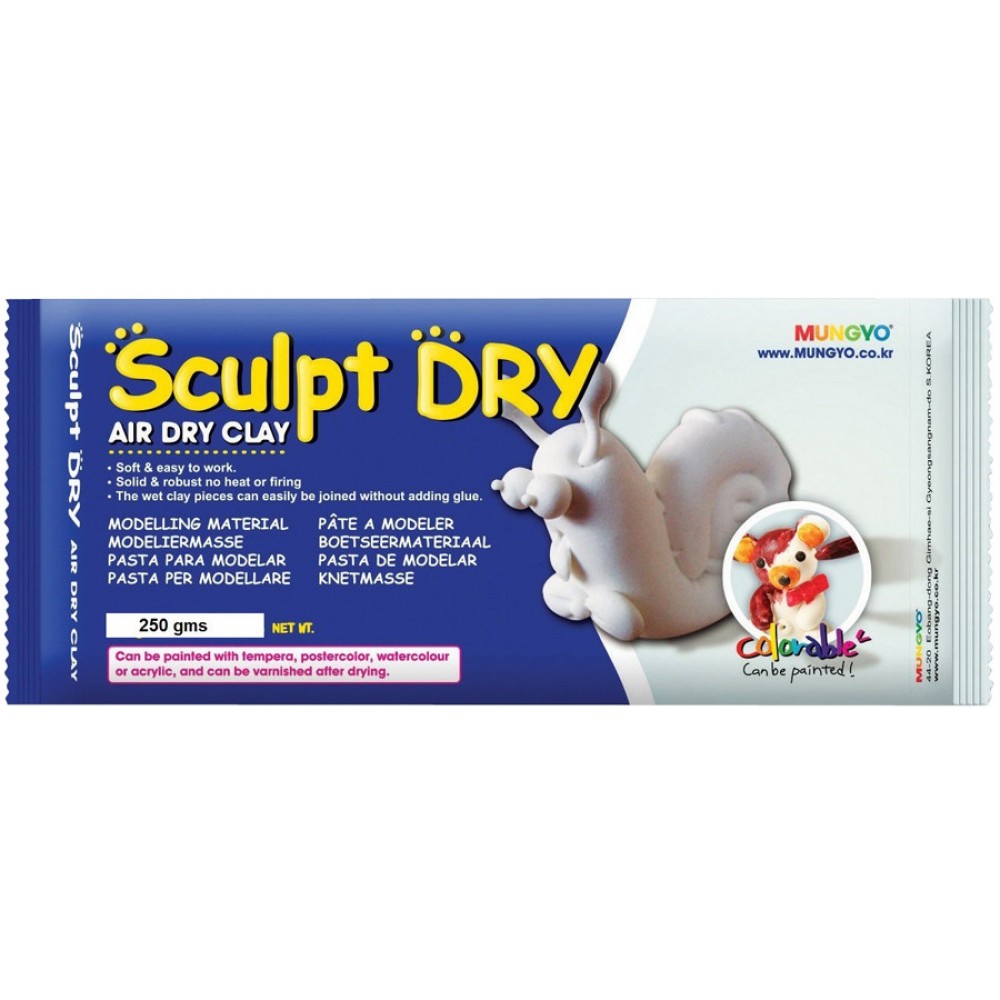 Маса для моделювання Mungyo Sculpt Dry, 250 г, біла