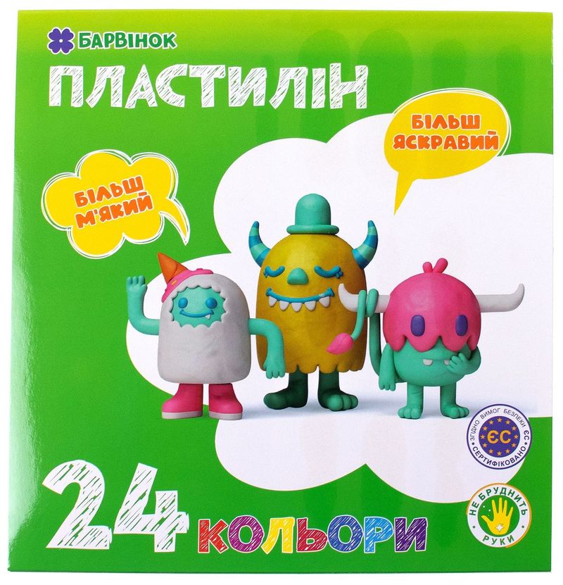 Пластилин Барвинок 24 цв 480г
