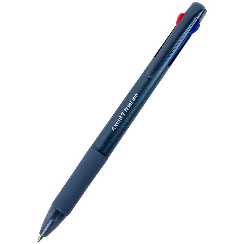Ручка кулькова автомат Axent TrioLine 3-в-1 0,7