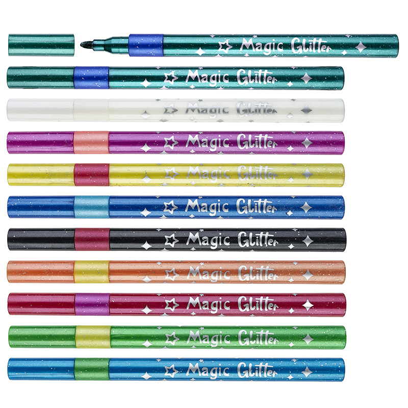 Фломастеры Centrum Pastel Glitter 10 цв
