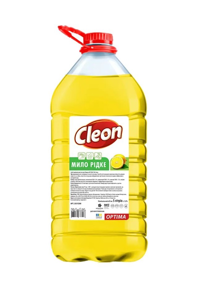 Мило рідке Cleon Optima Лимон, 5 л