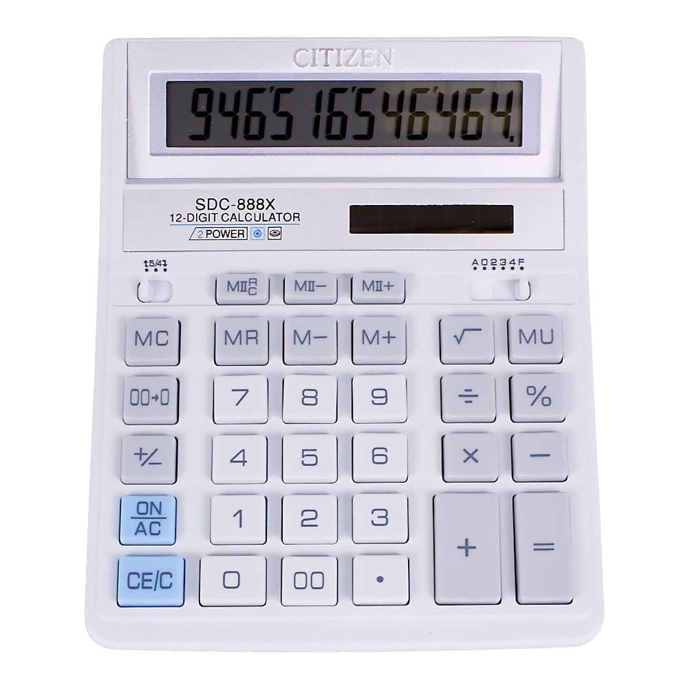 Калькулятор Citizen SDC-888 XWH 12 разр. білий