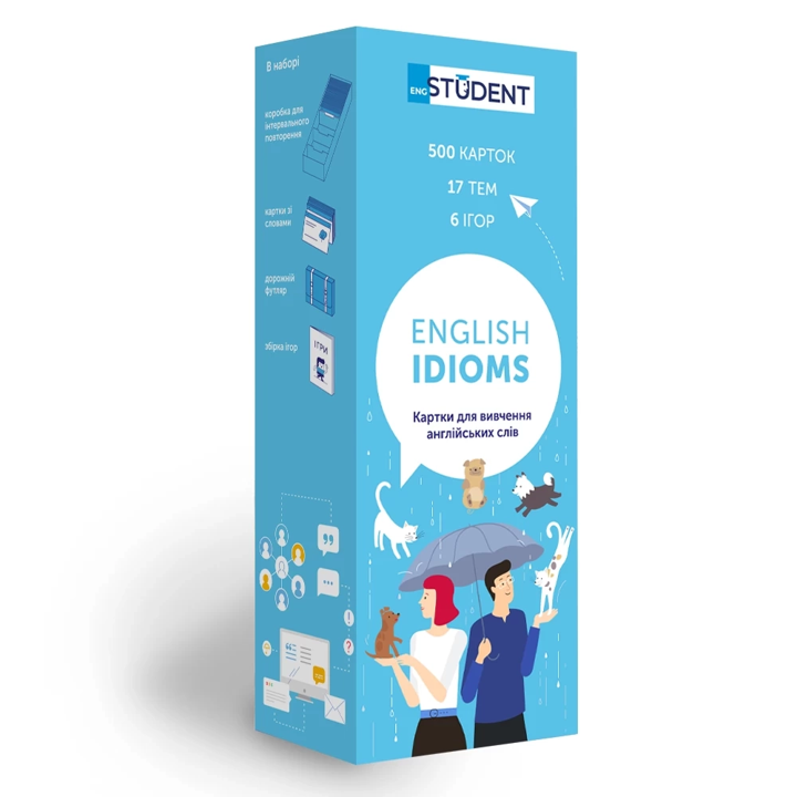 Картки для вивчення англійської мови English Student Idioms